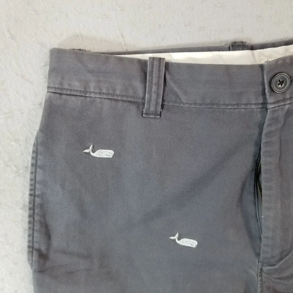 J Crew shorts men's 32x8 Gray cotton embroidered whales outdoor